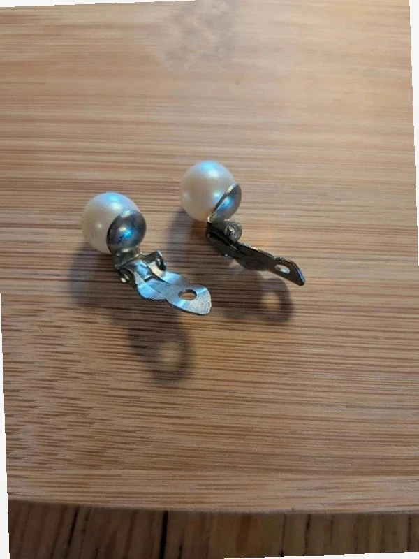 Vintage fantasie oorbellen met parels – photo 3